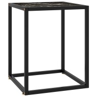 vidaXL Konferenčný stolík, čierny, čierne mramorové sklo 40x40x50 cm - cena, porovnanie