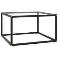 vidaXL Konferenčný stolík, čierny, tvrdené sklo 60x60x35 cm - cena, porovnanie