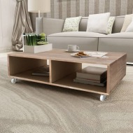 vidaXL Konferenčný stolík, hnedý, masívne drevo - cena, porovnanie