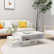 vidaXL Konferenčný stolík lesklý biely 105x55x32 cm drevotrieska - cena, porovnanie
