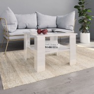 vidaXL Konferenčný stolík lesklý biely 60x60x42 cm drevotrieska - cena, porovnanie
