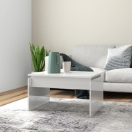 vidaXL Konferenčný stolík lesklý biely 68x50x38 cm drevotrieska - cena, porovnanie