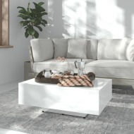 vidaXL Konferenčný stolík, lesklý biely 85x55x31 cm, drevotrieska - cena, porovnanie