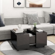 vidaXL Konferenčný stolík lesklý sivý 60x60x38 cm drevotrieska - cena, porovnanie