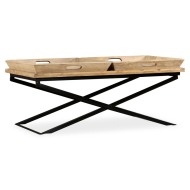 vidaXL Konferenčný stolík, masívne mangovníkové drevo, 110x55x42 cm - cena, porovnanie