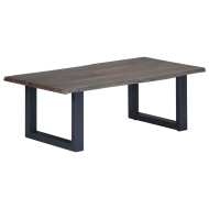 vidaXL Konferenčný stolík, nepravidelné hrany,sivý 115x60x40cm, akácia - cena, porovnanie