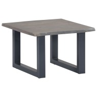 vidaXL Konferenčný stolík, nepravidelné hrany, sivý 60x60x40cm, akácia - cena, porovnanie