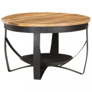 vidaXL Konferenčný stolík Ø68x4 cm surové mangovníkové drevo - cena, porovnanie