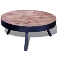 vidaXL Konferenčný stolík, okrúhly, recyklované tíkové drevo - cena, porovnanie