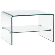 vidaXL Konferenčný stolík priehľadný 50x45x33 cm tvrdené sklo - cena, porovnanie