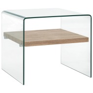 vidaXL Konferenčný stolík priehľadný 50x50x45 cm tvrdené sklo - cena, porovnanie