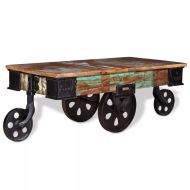 vidaXL Konferenčný stolík, recyklované drevo 90x45x35 cm - cena, porovnanie