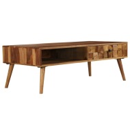 vidaXL Konferenčný stolík, sheeshamové drevo s medovou povrchovou úpravou 110x50x37 cm - cena, porovnanie