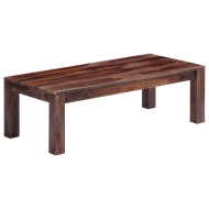 vidaXL Konferenčný stolík, sivý 110x50x35 cm, drevený masív sheesham - cena, porovnanie