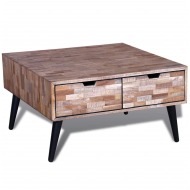 vidaXL Konferenčný stolík so 4 zásuvkami, recyklované tíkové drevo - cena, porovnanie