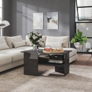 vidaXL Konferenčný stolík vysokolesklý sivý 90x60x46,5 cm drevotrieska - cena, porovnanie