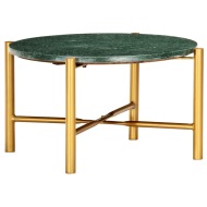 vidaXL Konferenčný stolík zelený 60x60x35 cm pravý kameň s mramorovou textúrou - cena, porovnanie