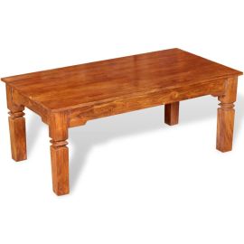 vidaXL Konferenčný stolík z masívneho dreva, 110x60x45 cm