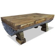 vidaXL Konferenčný stolík z masívneho recyklovaného dreva, 90x50x35 cm - cena, porovnanie