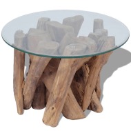 vidaXL Konferenčný stolík z masívneho teakového dreva, 60 cm - cena, porovnanie