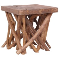 vidaXL Konferenčný stolík z polienok 40x40x40 cm, drevený masív - cena, porovnanie