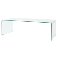 vidaXL Konferenčný stolík z tvrdeného skla, 100x48x33 cm, priehľadný - cena, porovnanie
