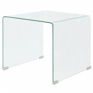 vidaXL Konferenčný stolík z tvrdeného skla, 49.5 x 50 x 45 cm, priehľadný - cena, porovnanie