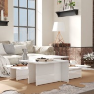 vidaXL Konferenčné stolíky 2 ks lesklé biele 111,5x50x33 cm drevotrieska - cena, porovnanie