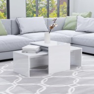 vidaXL Konferenčné stolíky, lesklé biele 100x48x40 cm, drevotrieska - cena, porovnanie
