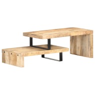 vidaXL 2-dielna sada konferenčných stolíkov masívne mangovníkové drevo - cena, porovnanie