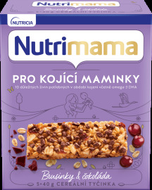 Nutricia Nutrimama Profutura Cereálne tyčinky brusnice a čokoláda 5x40g