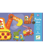 Djeco Puzzle Duo Pohyblivé vozidlá - cena, porovnanie