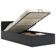vidaXL Hydraulický posteľný rám+úložný priestor, umelá koža 100x200 cm - cena, porovnanie