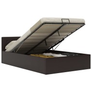 vidaXL Hydraulický posteľný rám+úložný priestor, umelá koža 120x200 cm - cena, porovnanie