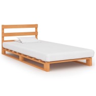 vidaXL Paletový posteľný rám, hnedý, borovicový masív 100x200 cm - cena, porovnanie