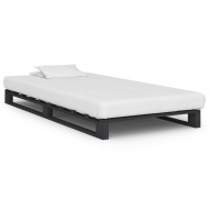 vidaXL Paletový posteľný rám sivý 100x200 cm masívne borovicové drevo - cena, porovnanie