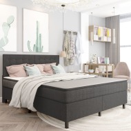 vidaXL Posteľ boxspring tmavošedá látková 180x200 cm - cena, porovnanie