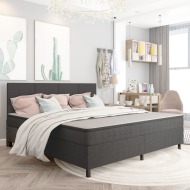 vidaXL Posteľ boxspring tmavošedá látková 200x200 cm - cena, porovnanie