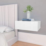 vidaXL Nástenné nočné stolíky 2ks biele 40x30x15 cm drevotrieska - cena, porovnanie