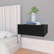 vidaXL Nástenné nočné stolíky 2ks čierne 40x30x15 cm drevotrieska - cena, porovnanie