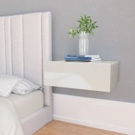 vidaXL Nástenné nočné stolíky 2ks lesklé biele 40x30x15 cm drevotrieska - cena, porovnanie
