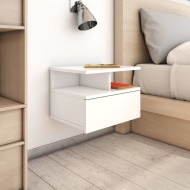 vidaXL Nástenné nočné stolíky 2 ks lesklé biele 40x31x27 cm drevotrieska - cena, porovnanie