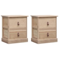 vidaXL Nočné stolíky 2 ks 38x28x45 cm, drevo paulovnie - cena, porovnanie