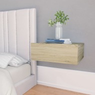 vidaXL Nástenný nočný stolík farba dubu sonoma 40x30x15 cm drevotrieska - cena, porovnanie