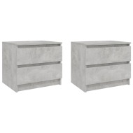 vidaXL Nočné stolíky 2 ks betónové sivé 50x39x43,5 cm drevotrieska - cena, porovnanie