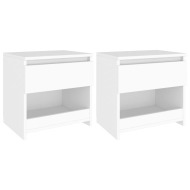 vidaXL Nočné stolíky 2 ks biele 40x30x39 cm drevotrieska - cena, porovnanie