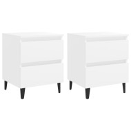 vidaXL Nočné stolíky 2 ks biele 40x35x50 cm drevotrieska - cena, porovnanie