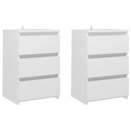 vidaXL Nočné stolíky 2 ks biele 40x35x62,5 cm drevotrieska - cena, porovnanie