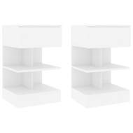 vidaXL Nočné stolíky 2 ks biele 40x35x65 cm drevotrieska - cena, porovnanie