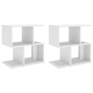 vidaXL Nočné stolíky 2 ks biele 50x30x51,5 cm drevotrieska - cena, porovnanie